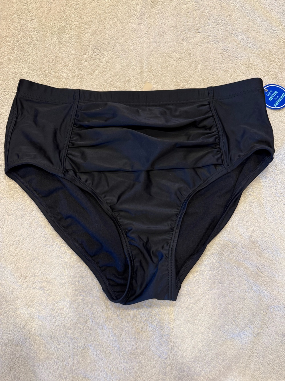 Swimsuits For All Retro Black Bikini bottom - size 16
